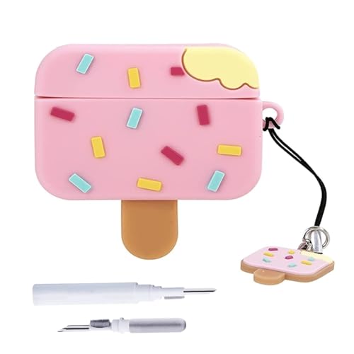 Image of YODI Case Cover for Airpods Pro|Pro 2|Airpods Pro 3|Airpods 4 Pouch, Silicone Cases with Cleaner Kit 360 Drop Protection,Shock-Resistant ((Ice Pink), Airpods Pro /Pro 2)