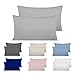 Comfy Wings Set 2X Baumwolle Kissenbezüge mit Reißverschluss 40x60cm 100% Jersey Baumwolle Premium Qualität 150 g/m², Bettwäsche Kissenbezug , Oeko-TEX® Zertifiziert, Kissenhülle - Bezug - Hellgrau