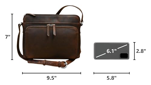 Image of ili New York Genuine Leather Crossbody Bags for Women - Premium RFID Blocking Shoulder Bag Organizer with Adjustable Strap