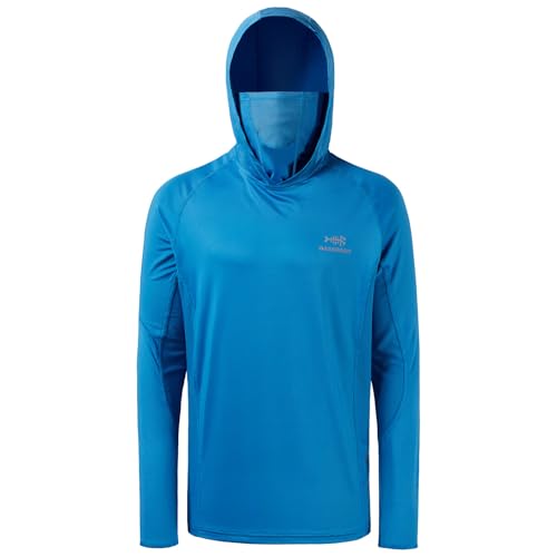 Image of BASSDASH UPF 50+ Men's Long Sleeve Fishing Shirt with Mask UV Neck Gaiter Hoodie