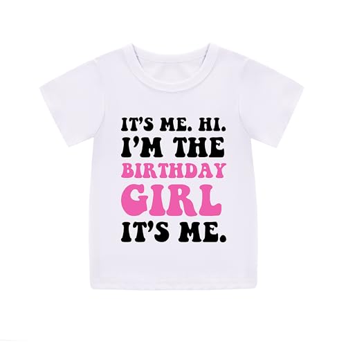 Image of Birthday Girl Shirt Girls 1st-14th Birthday Outfit Teen Toddler Baby Cute Short Sleeve T-Shirt