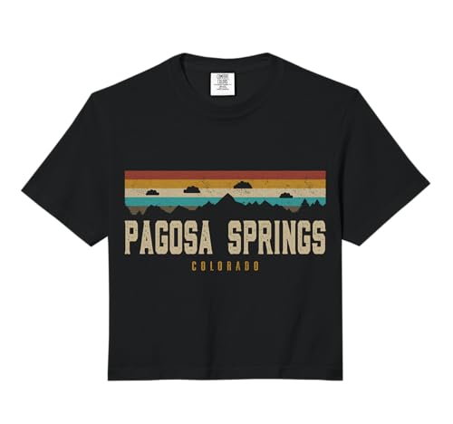 Pagosa Springs Mountains Colorado Hiking Outdoors Retro Comfort Colors Crop