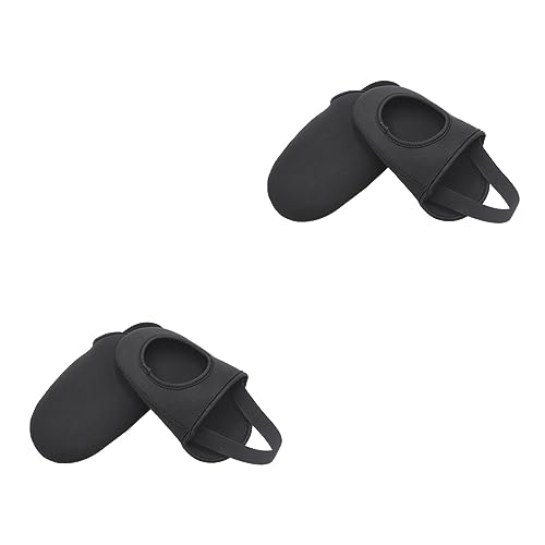 Sosoport 2 Pares Cubre Zapatos Ciclismo Antiviento para Invierno Negro miniatura 1