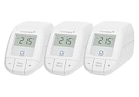 Homematic IP 3er Set Smart Home Heizkörperthermostat – Basic, digitaler Thermostat Heizung, Steuerung per App, Alexa, Google Assistant, einfache Installation, Energie sparen, 156541A0 – Ansicht 1
