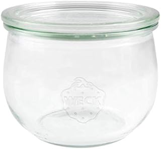 SET OF SIX 580ml Tulip Weck Jars. German Made Classic Design. Model 744