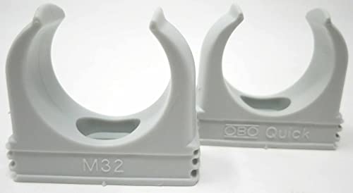 OBO Bettermann 2955 M32 - Quick Schellen, lichtgrau, 50 Stück