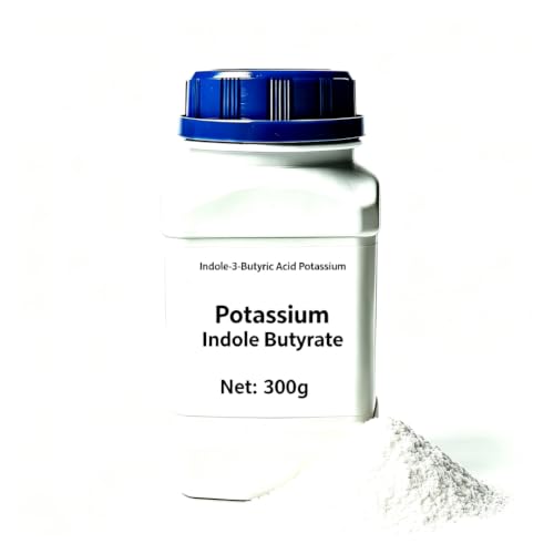 Indole-3-Butyric Acid Potassium (IBA-K) Water Soluble Powder, Plant Propagation Supplement for Cuttings, Transplanting, Nursery & Greenhouse Use 300g/Bottle