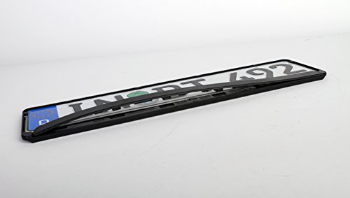 Standard Black Euro License Plate Holder - Universal Mounting Frame/Bracket #TOP7