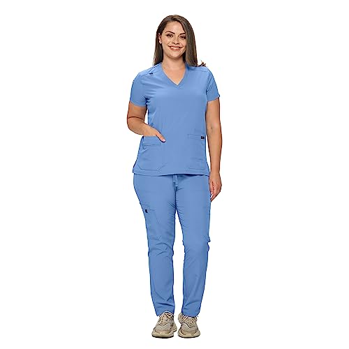 Scrub Sets - Regular & Petite Stretchy Scrubs for Women - Set of Top & Pants