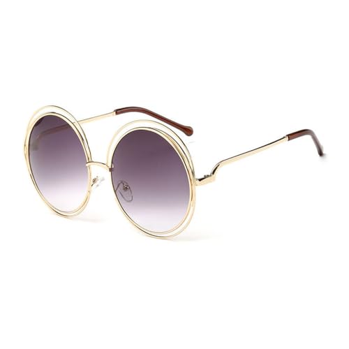 Lunettes de soleil rondes vintage chic avec verres de protection UV 400