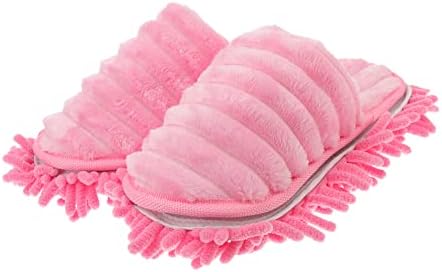 IWOWHERO 1 Pair Shoe Sole Cleaner Ladies Socks Warm Socks for Women Floor Mopping Slippers Foot Mop Slippers Broom Slippers Sandals Vacuum Cleaner Small Mop Pink Miss Soles