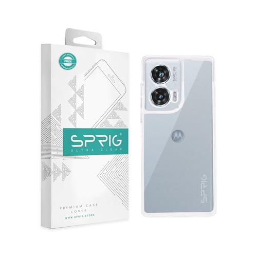 Image of SPRIG Compatible with Moto G96 FusionCrystal Back Cover Drop Tested Shock Proof Mobile Case for Men, Women, Boys and Girls with Camera Protection (Transparent)