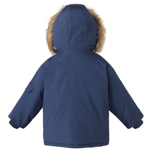 Boys Winter Coat Fleece Puffer Jacket with Hood Girl Outwear Unisex Snow Clothes2