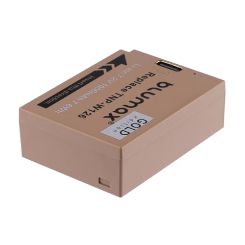 Blumax Bateria zamienna do Fujifilm NP-W126s |- 1050mAh -| Fuji NP-W126 |- z gniazdem ładowania USB typu C -| X-M5 X100F X100VI X-A3 X-T3 X-T30 II X-M5 X-T50