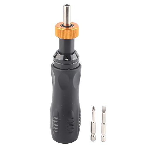 DUIMIMI Adjustable Screwdriver 1-6Nm, Handheld Tool for Work, Slotted & Cross Bits, Anti Slip Handle, Ideal for Electronics, Circuit Boards, and Machinery