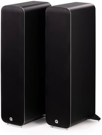 Q Acoustics M40 Bluetooth Powered Floor Standing Speakers HD Wireless Music Home Theatre Surround Sound System Black – Tweeter 0.9”, Mid Bass/Driver 5.0”, Freq. Response 38 Hz – 22 kHz