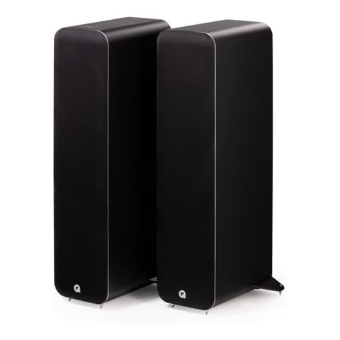Q Acoustics M40 Bluetooth Powered Floor Standing Speakers HD Wireless Music Home Theatre Surround Sound System Black – Tweeter 0.9”, Mid Bass/Driver 5.0”, Freq. Response 38 Hz – 22 kHz Cover