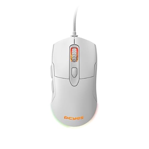 MOUSE GAMER PCYES MALUS WHITE GHOST - 12400 DPI - RGB - 6 BOTÕES - PMGMWG