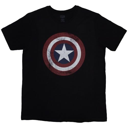 Captain America Shield T-Shirt Marvel officiel pour homme et femme coupe unisexe