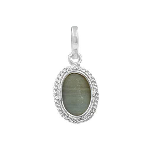 Pendentif œil de chat Lehsunia petit médaillon en argent pour vos tenues - 2