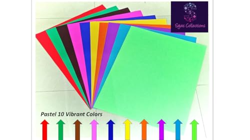 Image of SEJASCOLLECTIONS | Pack of 20 | Multicolor, Bright, A1, BIG / FULL Size, Pastel Sheets / Chart Paper, Used in art and craft, collage, projects, posters etc. Plain / Unrulled, Size: 70x56 centimeters, 200 GSM thickness.