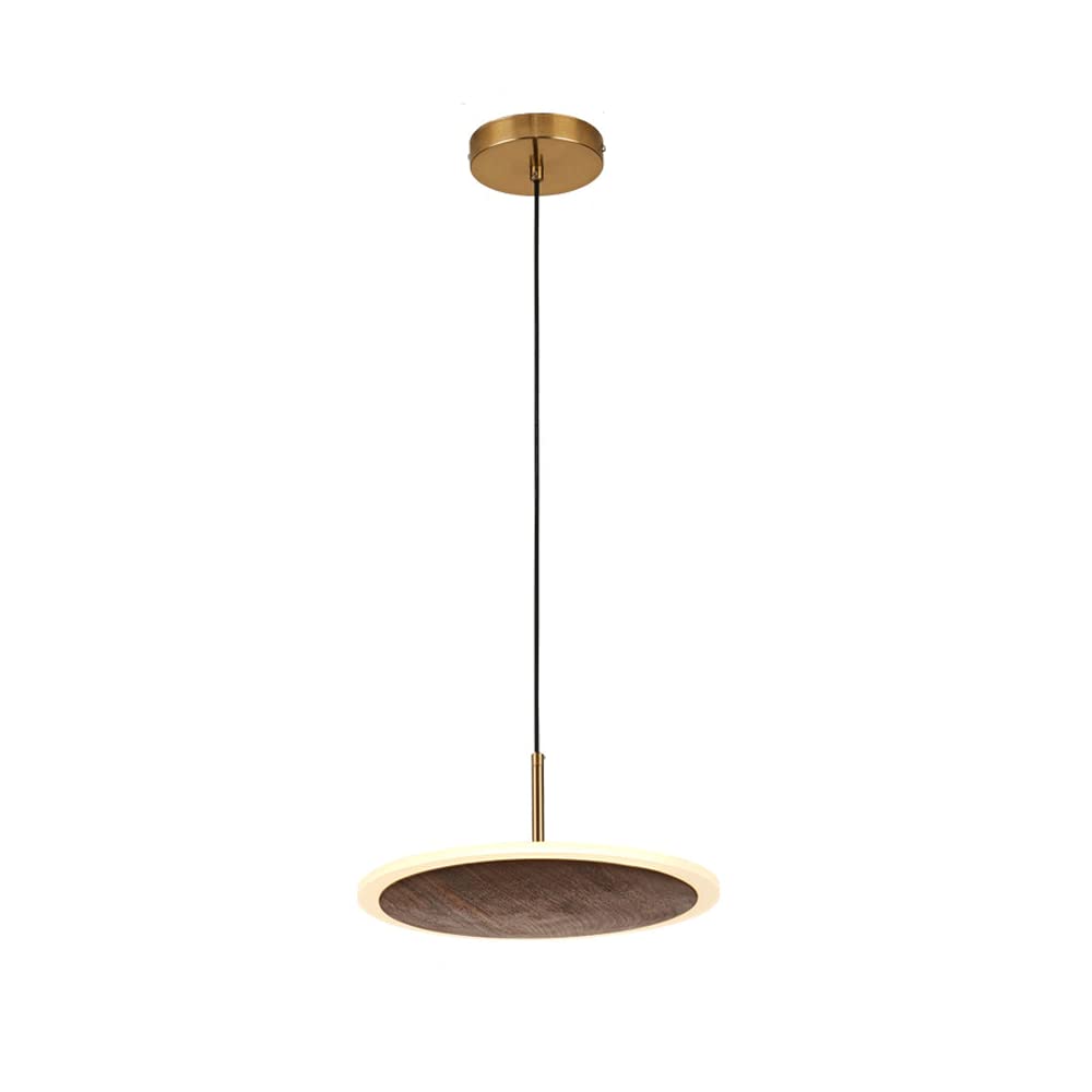 Luminaire Suspendu Moderne LED en Bois Rond pour Ambiance Bureau et Salon