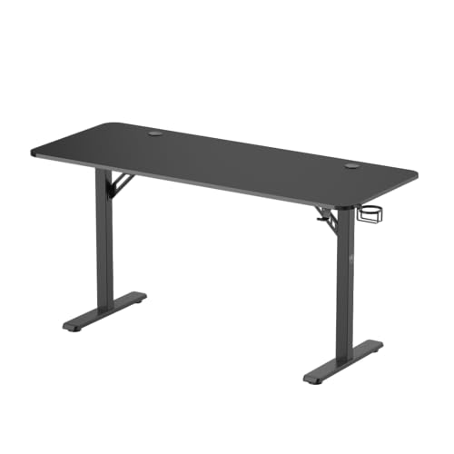 REKT R-Desk 150 - Bureau Gaming 150 x 60 x 75 cm pour Gamer - Supporte jusqu'à 100 Kg - Repose Casque - Porte Gobelet - Bureau Gamer Gaming PC Console Table Gamer – Image 3