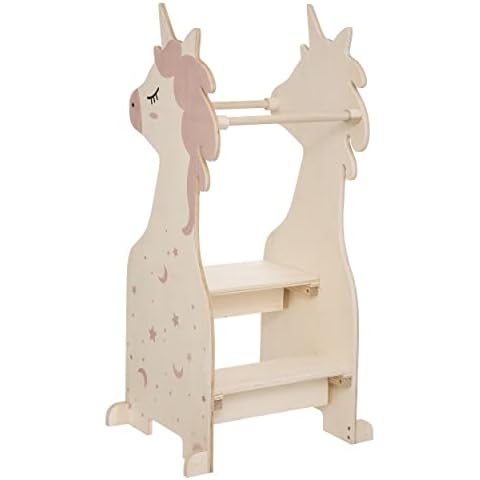 Montessori Wooden Observation and Learning Tower - Unicorn Cover