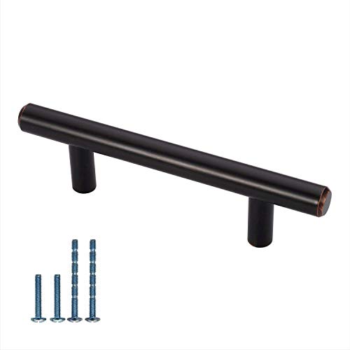 Amerdeco IH0001ORB76 10 Pack Oil Rubbed Bronze 3Inch(76mm) Hole Centers Kitchen Cabinet Pulls Hardware Modern Kitchen Solid Handles for Cabinets Cupboard Handles Drawer Pulls