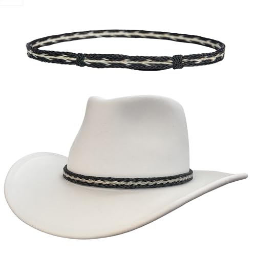 Image of Gamboa 100% Natural Horsehair Hat Bands for Cowboy and Panama Hats for Men and Women Western Hat Bands