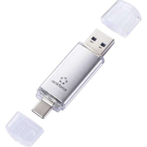 Renkforce RF-USBOS-230 USB-Stick 64 GB Silber RF-6688140 USB-A, USB-C®