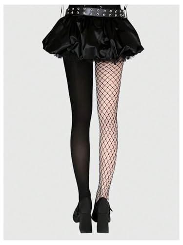 SweatyRocks Women's Mesh Fishnet Tights High Waist Pantyhose Goth Party Tights Stockings2