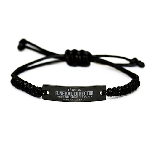 Mugart Funeral Director Rope Bracelet Gifts for Men Women, I'm a Funeral Director That Should Explain Everything, Sarcasm Funeral Director Coworker Birthday Gifts for Friend Holiday Gifts