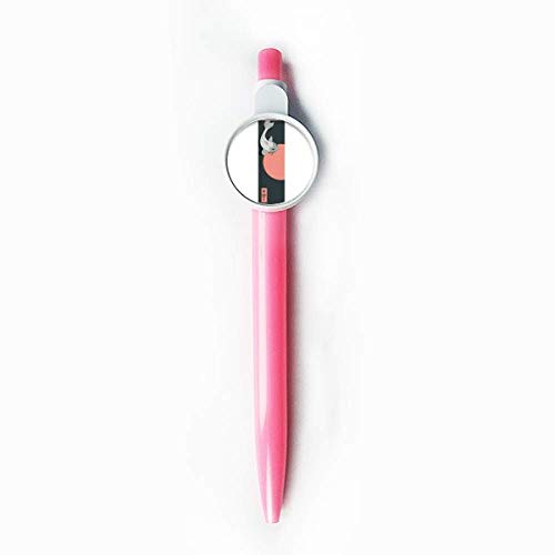 Stylo à bille rétractable poisson bleu et lever du soleil traditionnel