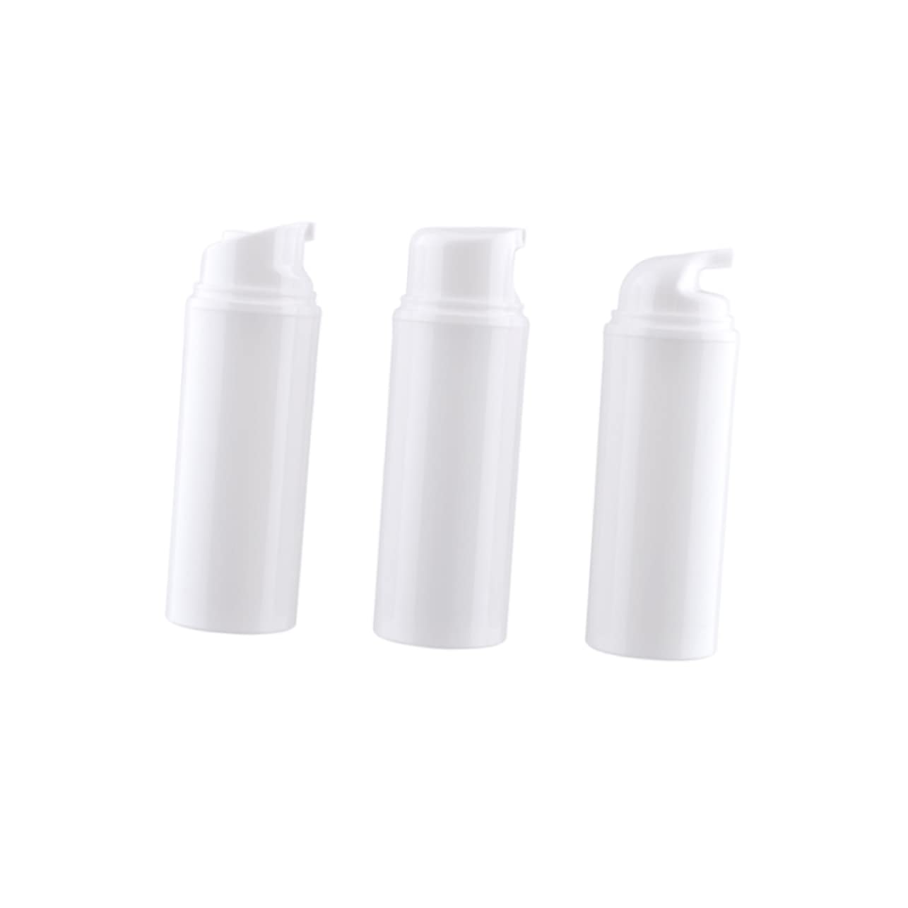 Generic 3pcs Lotion Pump Bottle Makeup Pots Pump Soup Bottle Airless Lotion Bottle Airless Empty Bottle Liquid Makeup Container Airless Lotion Dispenser White Travel Simple Soap
