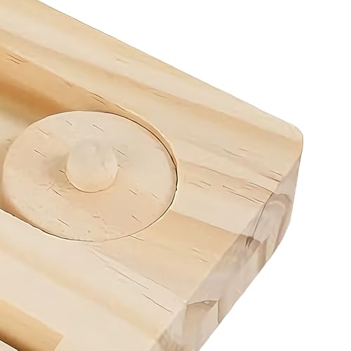 Juguetes para forraje de cerdos de madera interactivo para hámsteres 7