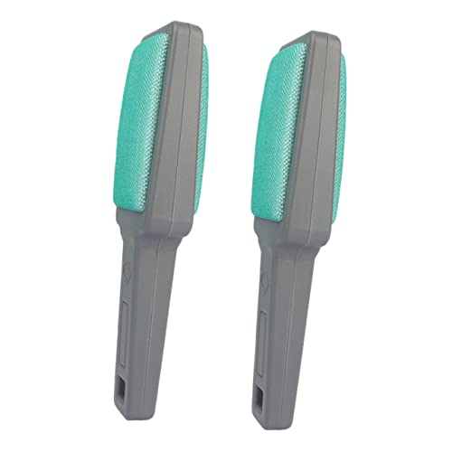 SHERCHPRY 2Pcs Double-Sided Electrostatic Pet Hair Remover Brush for Clothes and Portable Lint Removal Tool for Hair Fuzz and Fur Reusable Static Hair Remover for Home and Travel