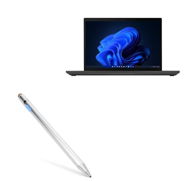 BoxWave Stylus Pen Compatible with Lenovo ThinkPad T14 (21CF) - AccuPoint Active Stylus, Electronic Stylus with Ultra Fine Tip for Lenovo ThinkPad T14 (21CF) - Metallic Silver