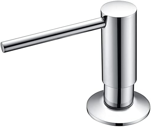 Soap Dispenser, Liquid Lotion Countertop Soap Dispenser，Dish Soap Dispenser for Kitchen, Brushed Nickel Hand Soap Dispenser Pump, Built in Kitchen Soap Dispenserwith 500ml/17oz Bottle