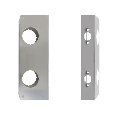 Placa de refuerzo para puerta de 1-3/4 y 2-3/8 pulgadas, acero inoxidable 5