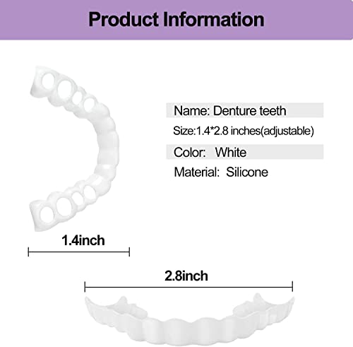 Denture Teeth Temporary Fake Teethsnap On Veneers, Snap In Teeth For Men And Women,Cover The Imperfect Teeth,No Pain No Shot No Drilling,Fix Confident Smile(2 Pcs) #TOP6