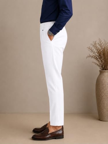 Image of TAGDO Men's Solid Colour Pant with Pocket || Casual Trosuer || Formal Trouser || Formal Slim Fit Pleated Pants for Men (2049)