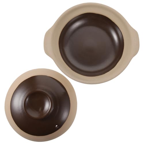 MUCKLILY Arroz Olla De Barro Cerámica Para Sopa De Cocina Cacerolas De Cerámica Ollas De Para Estofado Para Cocinar Guisos El Hogar