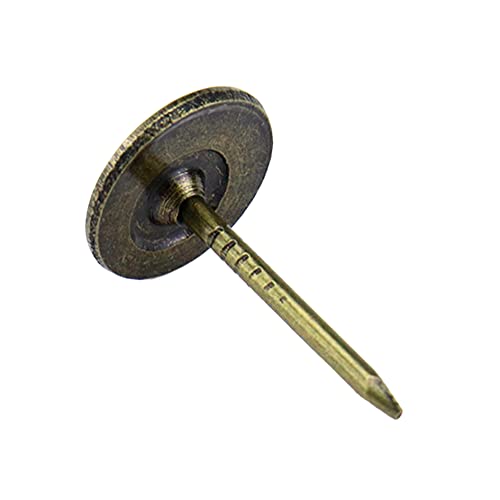 Sydien 100Pcs Bronze Tone Flat Head Thumb Tacks Furniture Decor Upholstery Push Pins(11Mm X 17Mm) #TOP4
