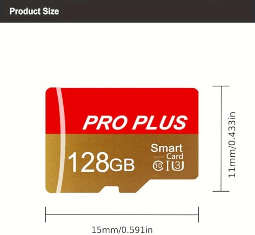 Image of TF Card 128GB with Adapter, High Speed Memory Card, UHS-I C10 A1 Memory TF Card for Tablet /Mobile Phone /Camera /Car Audio /Game Console (128, GB)