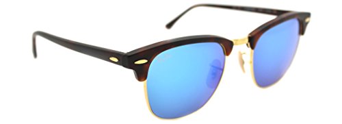 Ray-ban Authentic Clubmaster RB 3016 1145/17 Sand Havana / grey Mirror Blue 51mm