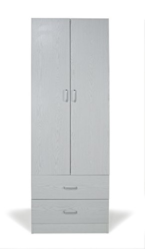 Trendyitalia 12984 Armadio 2 Ante Art. 115 Colore Rovere Sbiancato, Legno melaminico, 60 x 42 x 180 cm