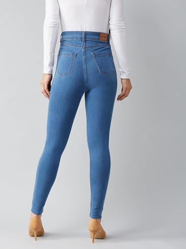 Image of Dolce Crudo Women's Skinny Fit High Rise Regular Length Stretchable High Waist Denim Jeans