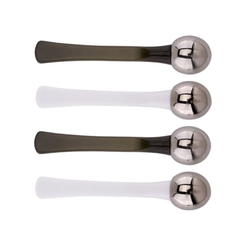 AUTSUPPL 4 pezzi Bastoncini Massaggio Occhi in Lega di Zinco con Cucchiaio per Crema Strumento Multifunzionale per Massaggi e Applicazione Delicata della Crema Occhi Portatile e Facile da