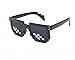 Produktbild DD Mosaik 8-Bit Pixelig Sonnenbrille, Frauen Männer Unisex UV 400 Schutz Brillen mit Schwarzen Rahmen